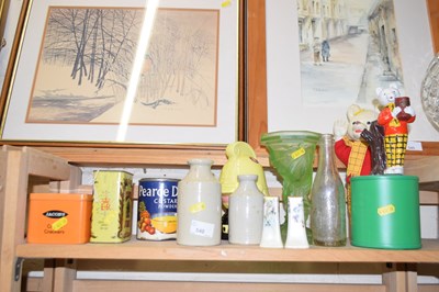 Lot 540 - Collection of various vintage tins, stone ware...