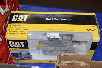 Lot 598 - Boxed CAT die cast scale model CAT 2 Ton Tractor