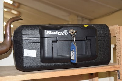 Lot 607 - Masterlock fire proof case