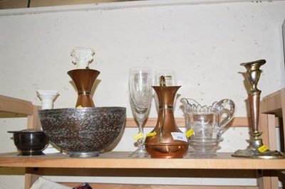 Lot 618 - Various glass ware, copper etc