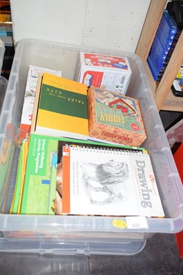 Lot 623 - Box containing various books, games etc