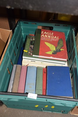 Lot 635 - Box containing various books including Eagle...
