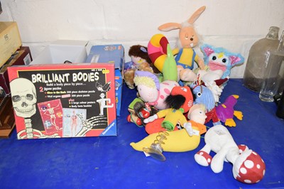 Lot 639 - Box of various games, figures etc together...