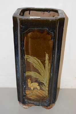 Lot 191 - A 20th Century glazed stone ware stick stand