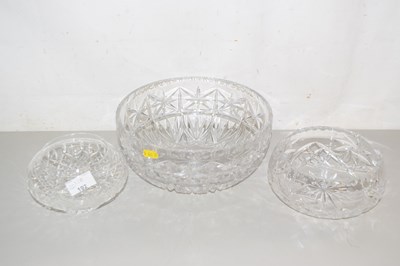 Lot 192 - Group of three cut glass bowls