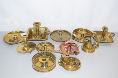 Lot 194 - Mixed Lot: Various brass and copper chamber...