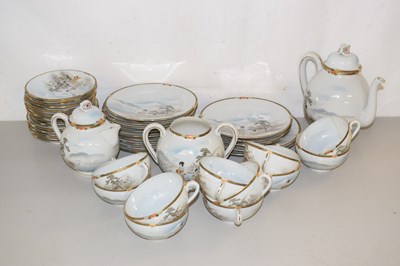 Lot 199 - Japanese egg shell tea set