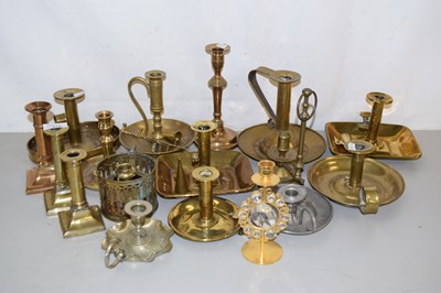 Lot 210 - Mixed Lot: Various mainly brass chamber sticks...
