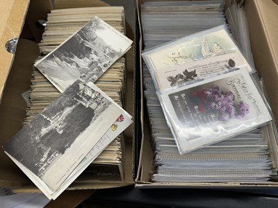 Lot 111 - Two boxes of mixed postcards