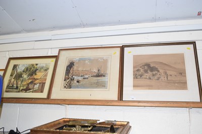 Lot 220 - Monochrome study of an upland landscape,...