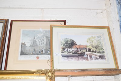 Lot 222 - Martin Sexton, coloured print Pulls Ferry,...