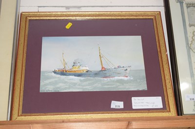 Lot 225 - John Alfred Sizer, study of a Lowestoft trawler
