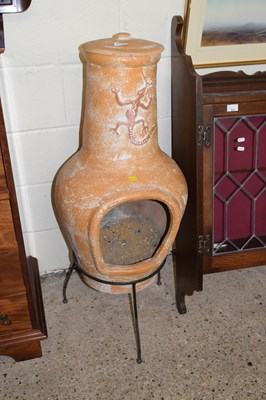Lot 252 - A pottery chiminea