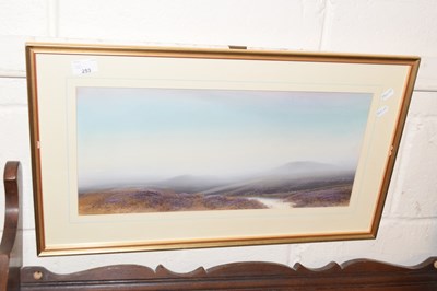 Lot 253 - Moorland landscape, indistinctly signed, gilt...