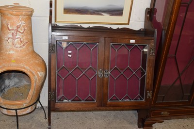 Lot 254 - Lead glazed wall display cabinet