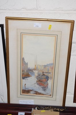 Lot 273 - Edward Anderson study of moored boats,...