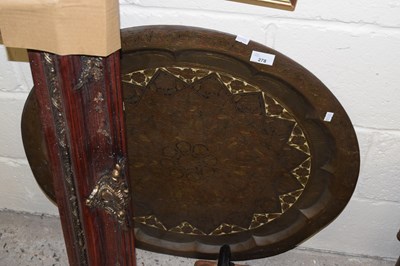 Lot 278 - A large brass serving tray
