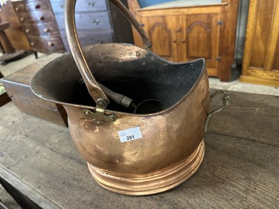 Lot 281 - Copper coal bucket
