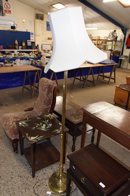 Lot 300 - A brass standard lamp