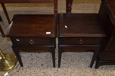 Lot 301 - Pair of Stag Minstrel bedside tables