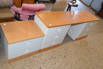 Lot 305 - Modern dressing table and similar bedside cabinet
