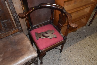 Lot 312 - A mahogany framed corner chair
