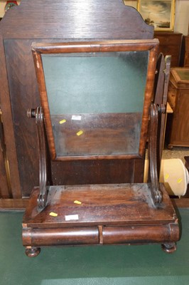 Lot 321 - 19th Century mahogany dressing table mirror on...