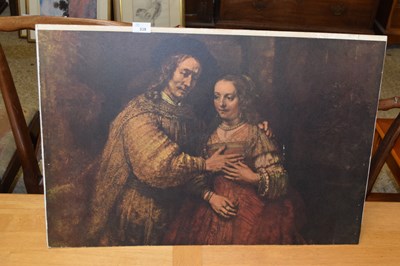 Lot 339 - Coloured print The Bridal Couple, after Rembrant
