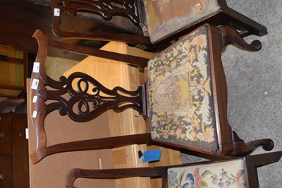 Lot 347 - A 19th Century dining chair with tapestry seat