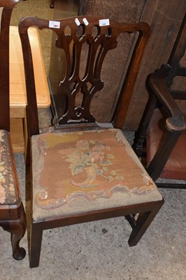 Lot 348 - A 19th Century dining chair with tapestry seat