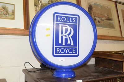 Lot 357 - A modern illuminated Rolls Royce sign