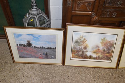 Lot 359 - Anthony Waller coloured print of a riverside...