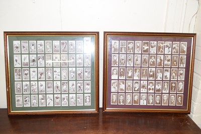Lot 373 - Two framed groups of cigarette cards Churchman'...