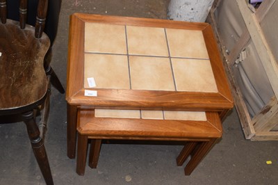 Lot 723 - Tile top nest of tables