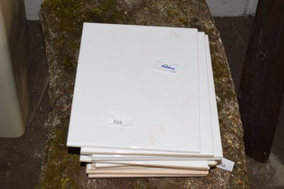 Lot 826 - Quantity of white ceramic tiles