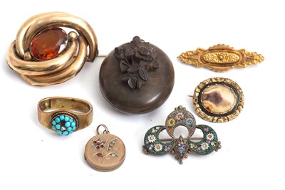 Lot 159 - A mixed lot of antique jewellery: to include a...