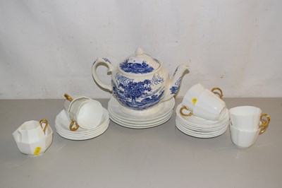 Lot 6 - Quantity of Royal Crown Derby gilt handled tea...