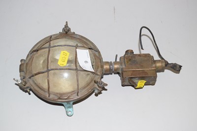 Lot 9 - Small vintage ships wall light