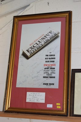 Lot 37 - Strand Theatre, a signed poster by the case of...