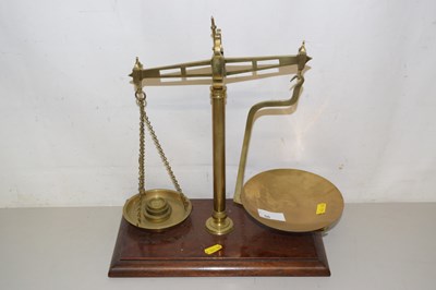 Lot 56 - Brass beam scales