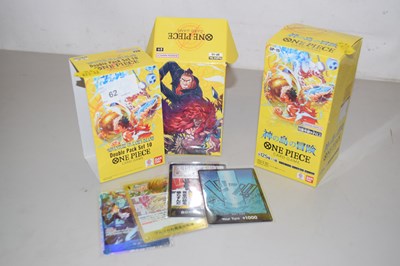 Lot 62 - Two boxes of one piece card games