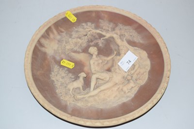 Lot 74 - A composition classical wall plaque