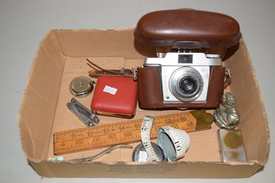 Lot 89 - A vintage Agfa camera together with bedside...