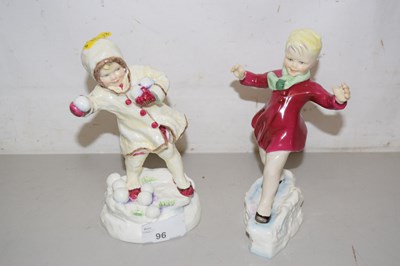 Lot 96 - Royal Worcester, two figures December and January