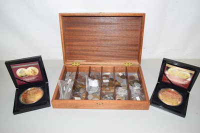 Lot 99 - Two gold plated medallions Armistice Day WWI...