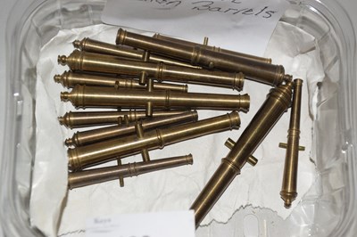 Lot 103 - A quantity of miniature brass cannon barrels