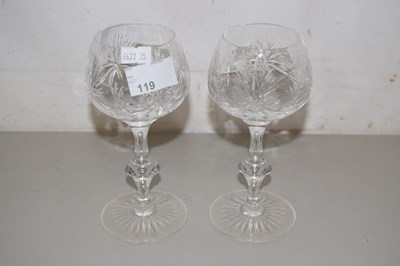 Lot 119 - A pair of Edinburgh Crystal cut glass wines