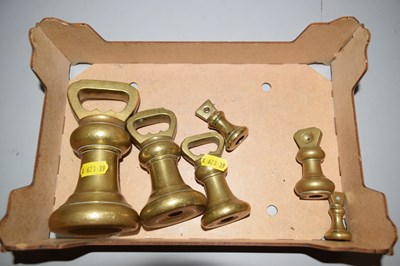 Lot 122 - A group of brass butchers weights