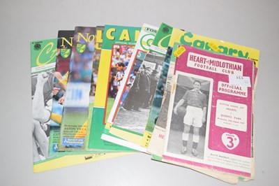 Lot 131 - A group of vintage Norwich City and Heart of...