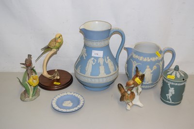 Lot 178 - Mixed Lot: Jasper ware jugs, bird models etc